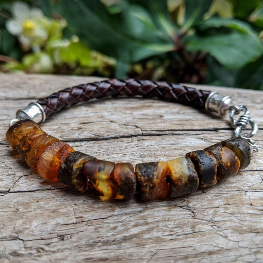 Amber Bracelet with Ruber for women and men
